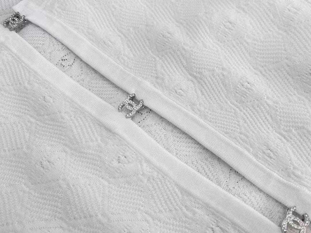 Double C Diamond Button Knit Cardigan