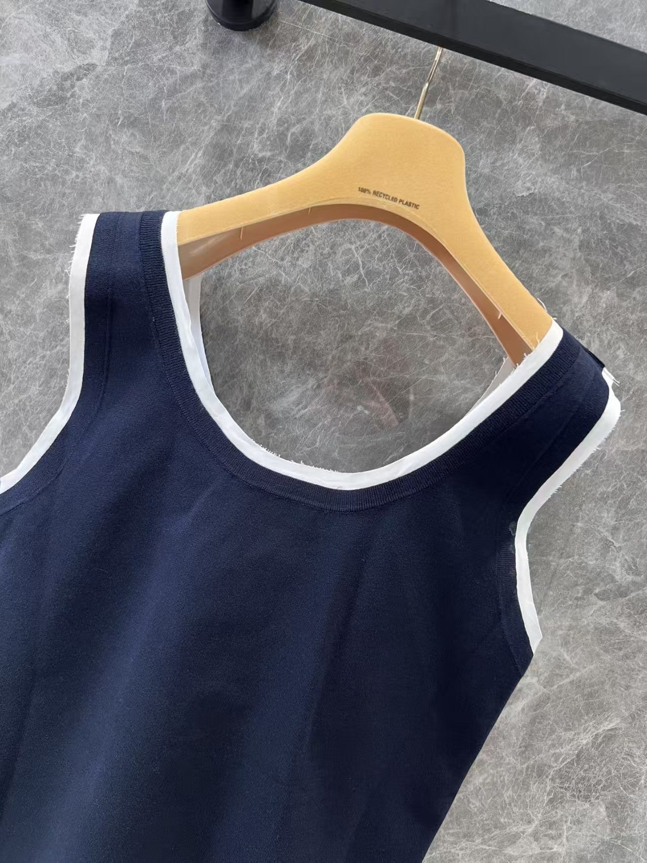 Jacquard-knit mini vest dress