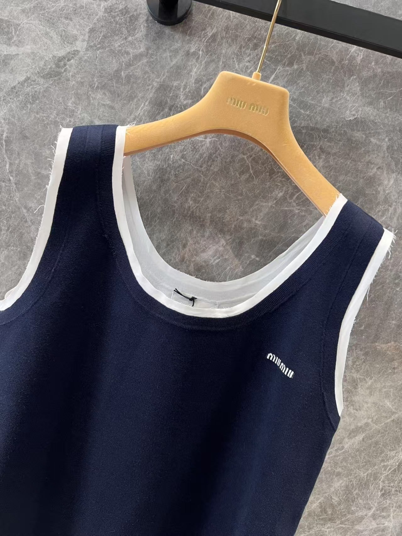 Jacquard-knit mini vest dress