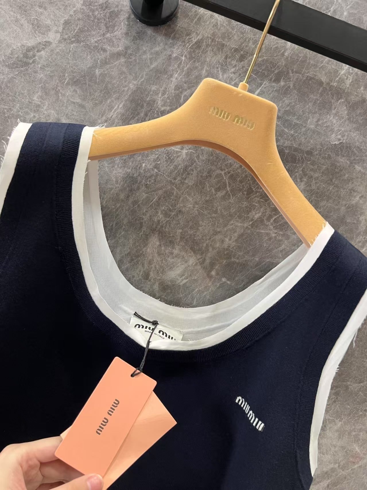 Jacquard-knit mini vest dress