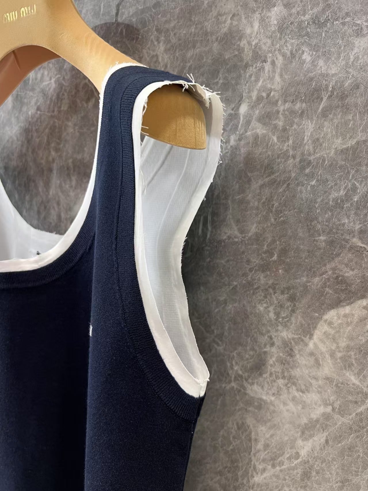 Jacquard-knit mini vest dress