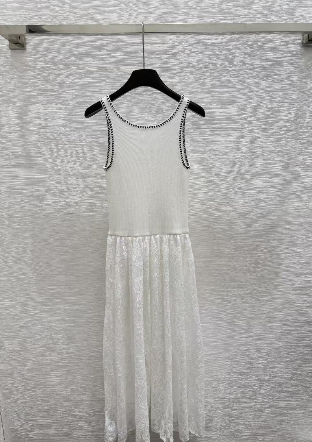 New Round Neck Knitted Vest Dress