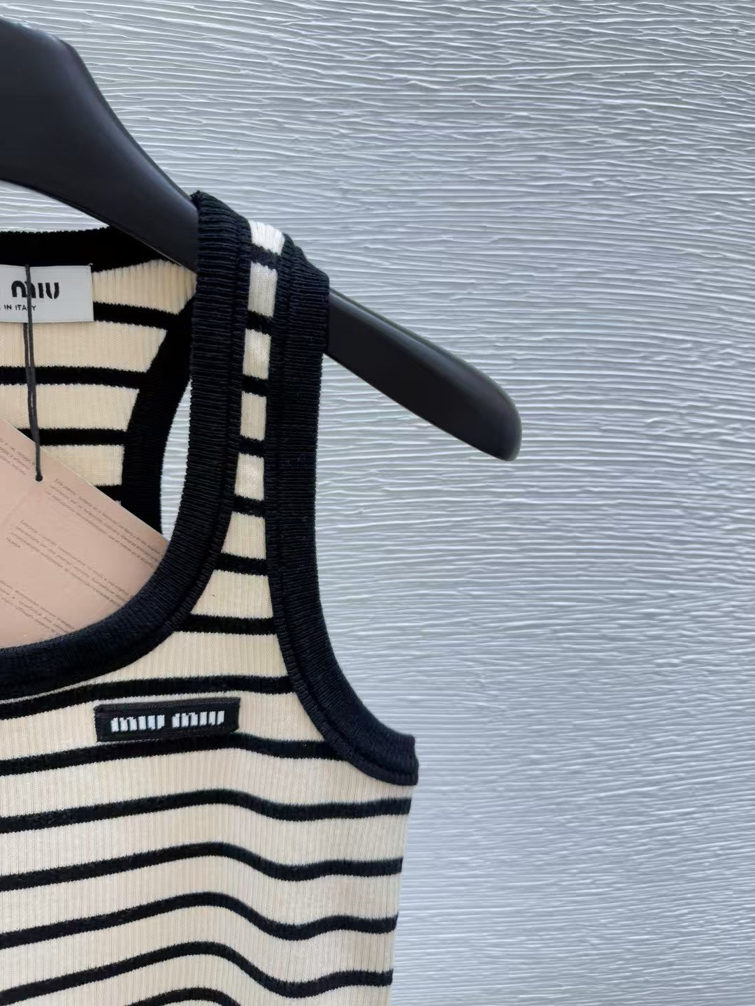 Crew Neck Knit Striped Vest