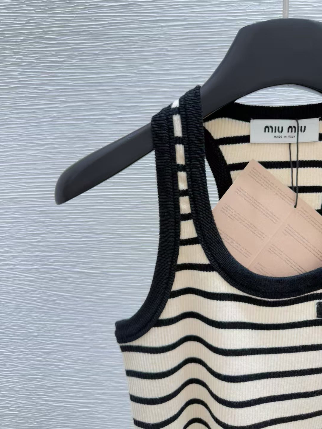 Crew Neck Knit Striped Vest