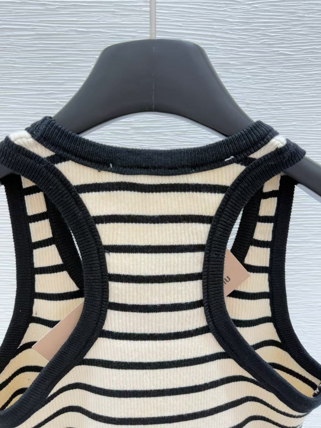 Crew Neck Knit Striped Vest