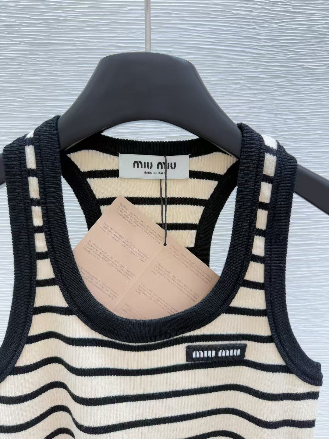 Crew Neck Knit Striped Vest