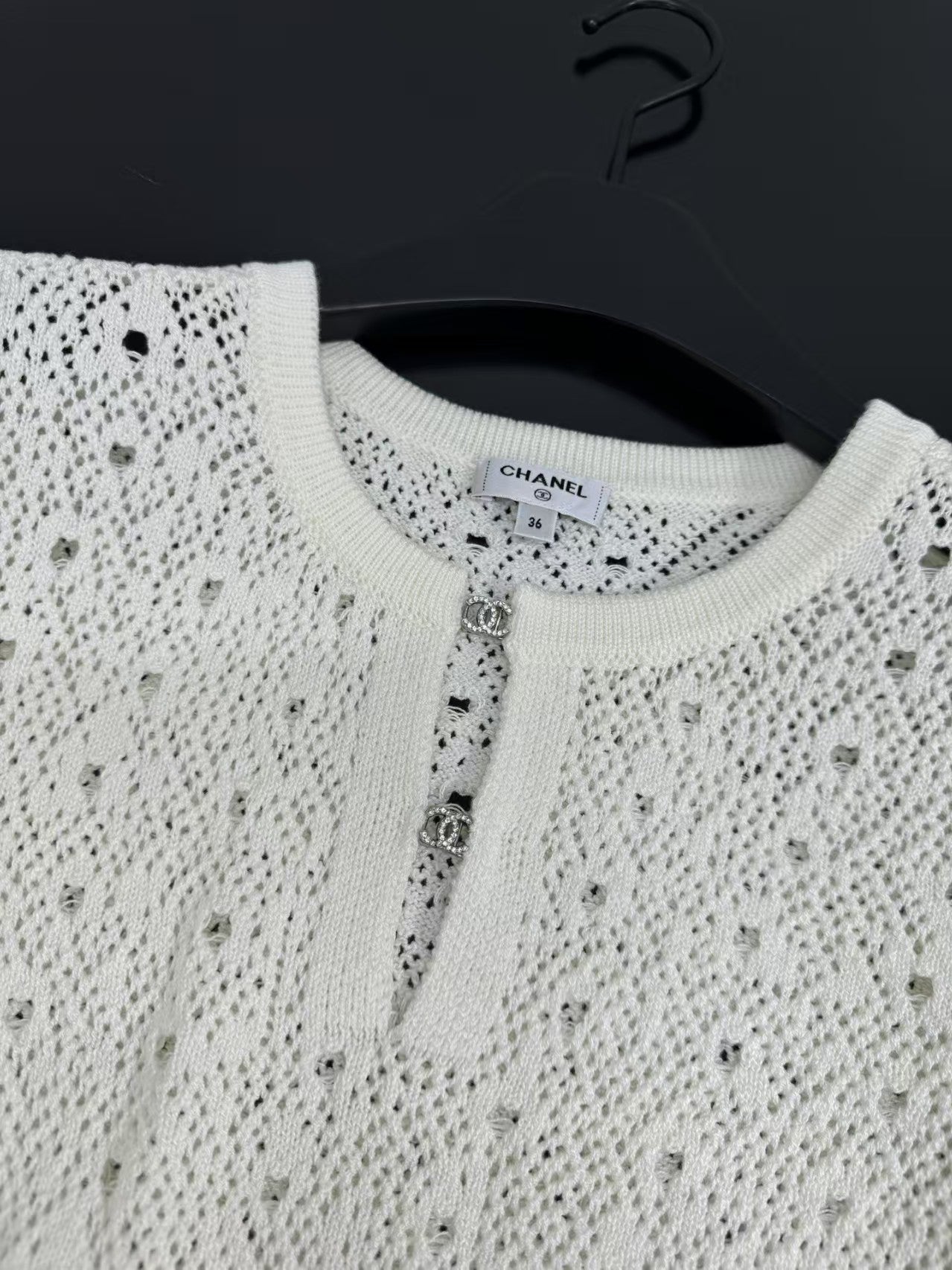 Wool hollow short sleeves