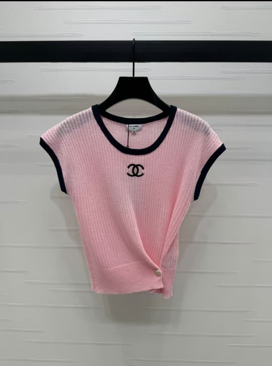 Logo knit short sleeves