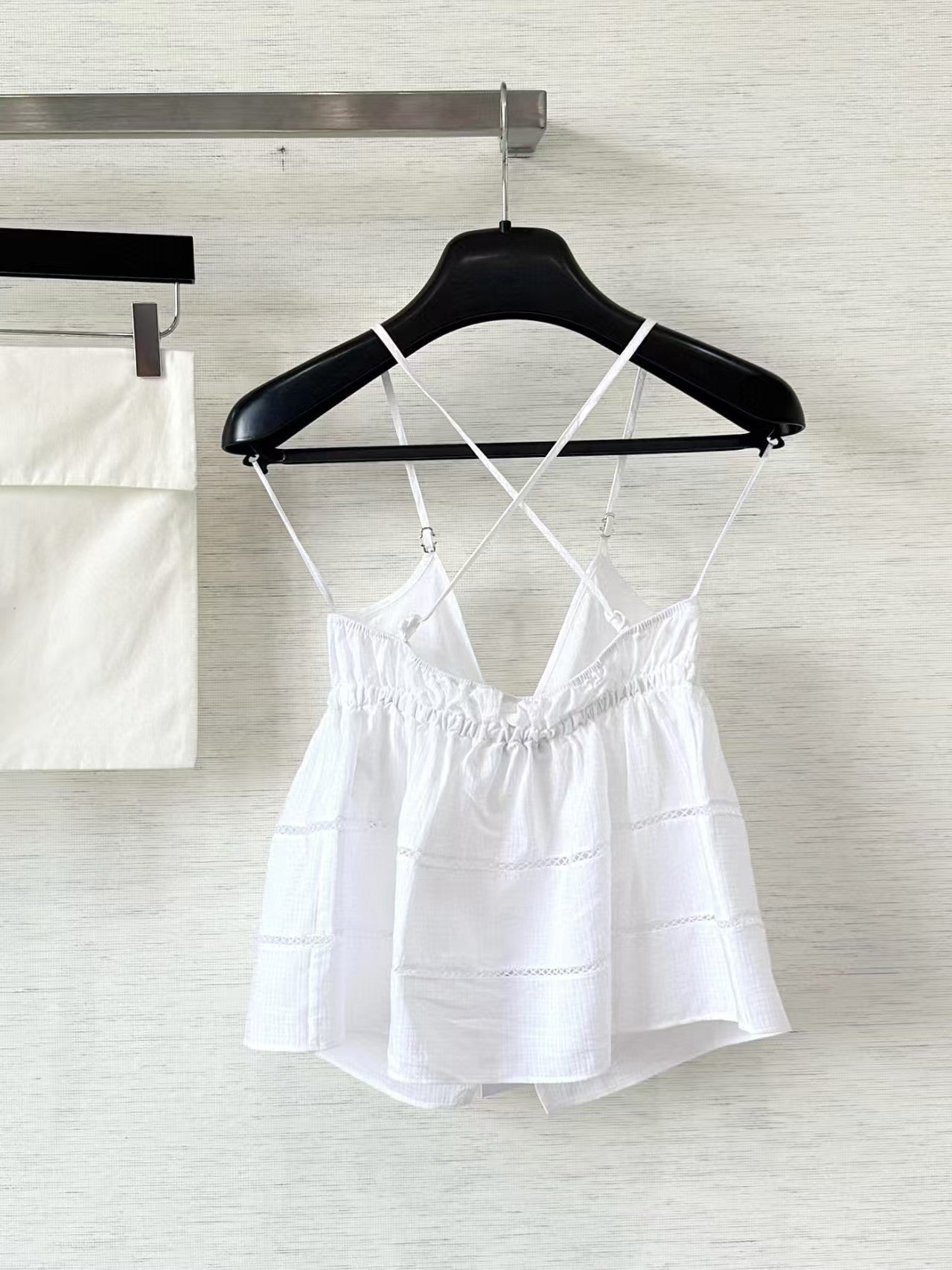 new silk logo jacquard camisole