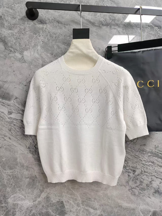 Cotton crew neck top