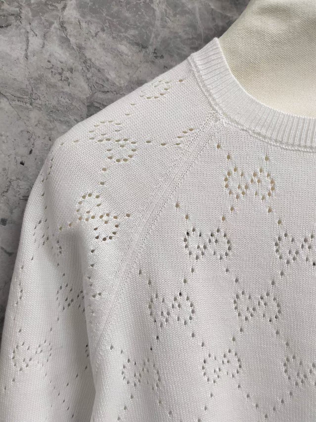 Cotton crew neck top