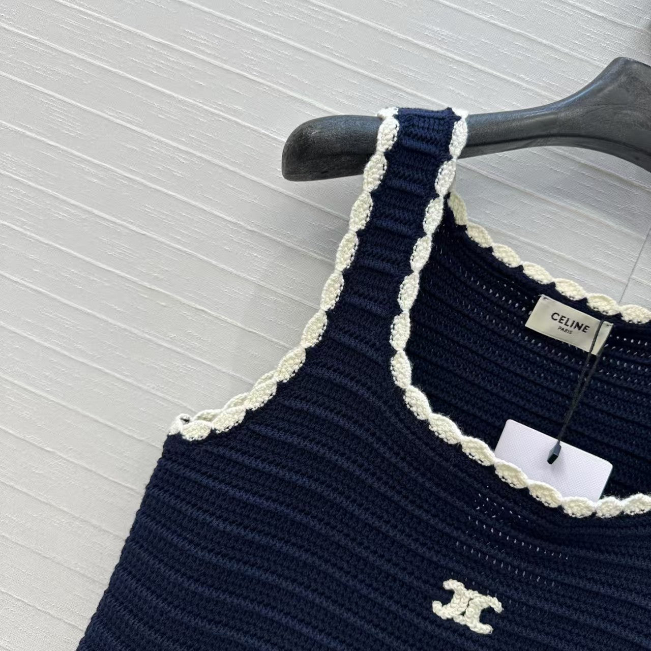 🔥🔥🔥Navy Crochet Tank Top