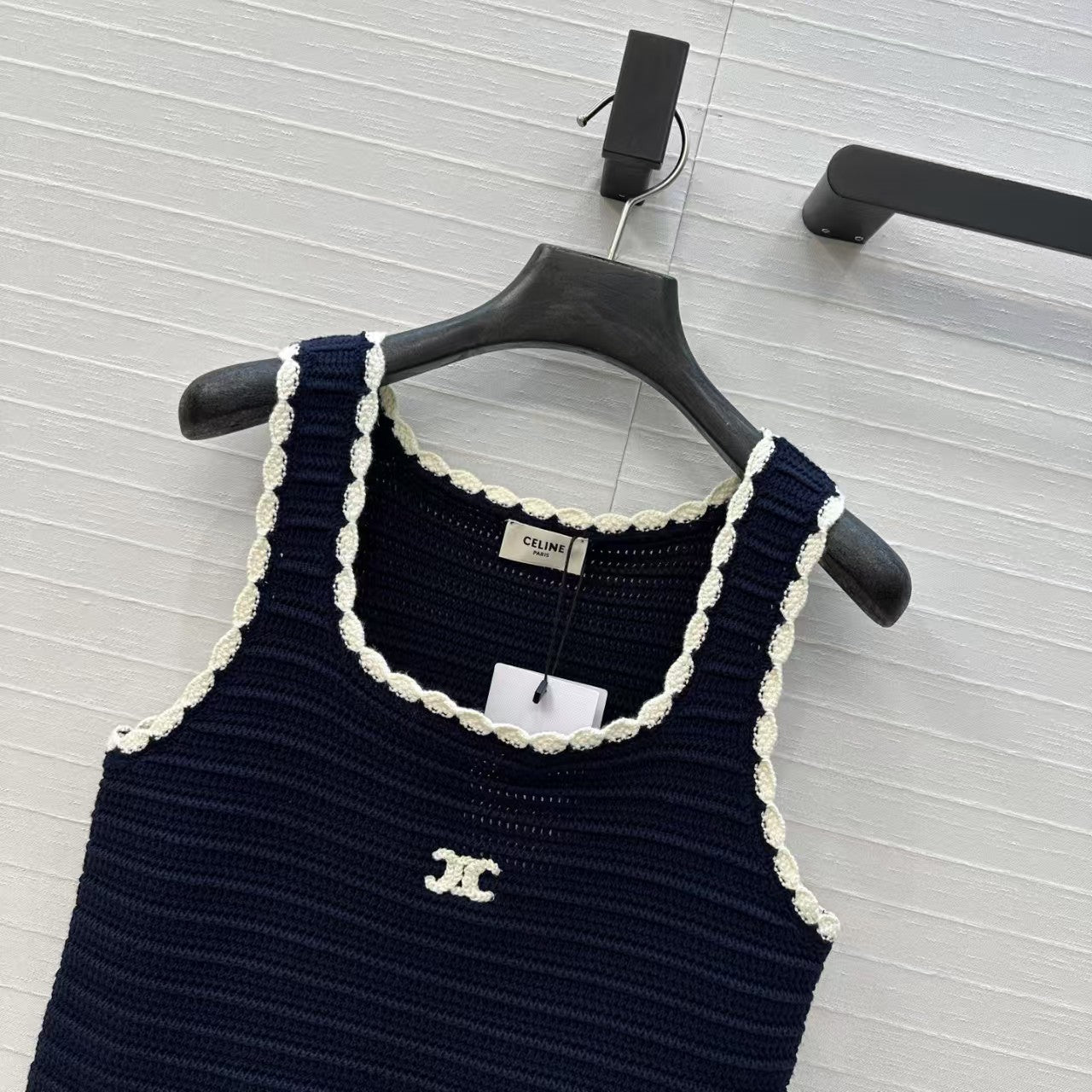 🔥🔥🔥Navy Crochet Tank Top