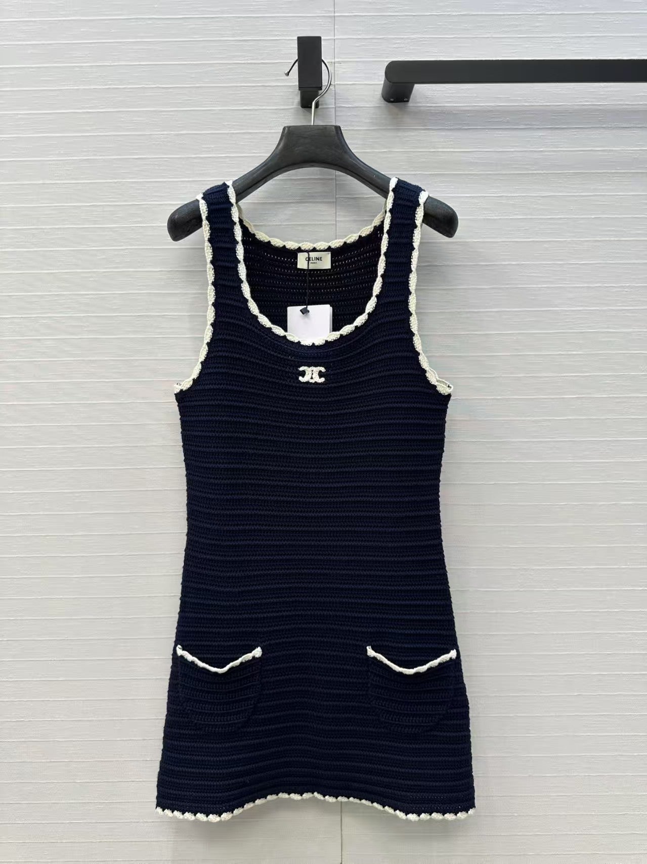 🔥🔥🔥Navy Crochet Sundress