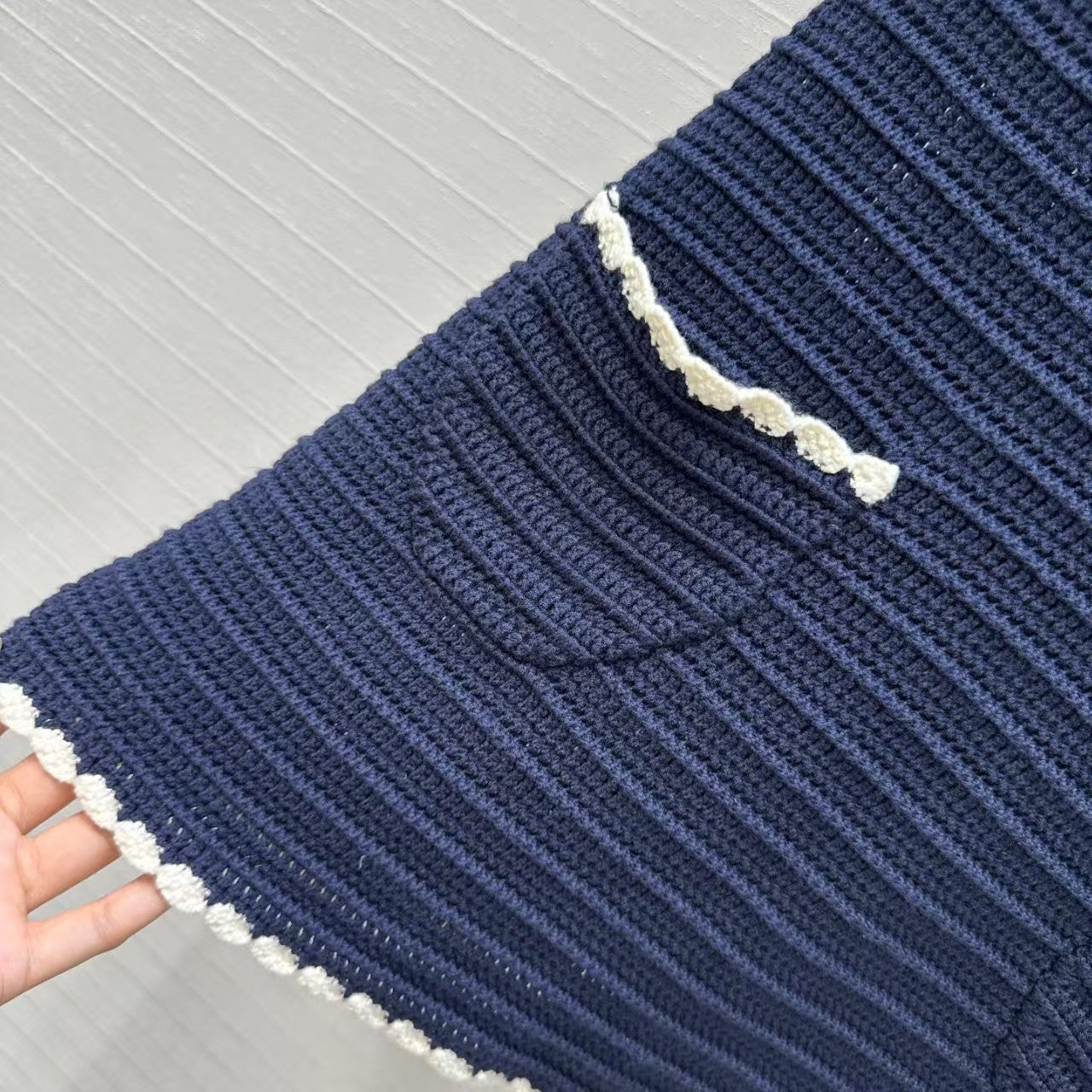 🔥🔥🔥Navy Crochet Sundress