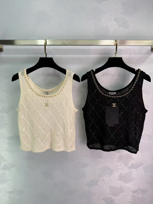 3D Diamond Knitted Vest