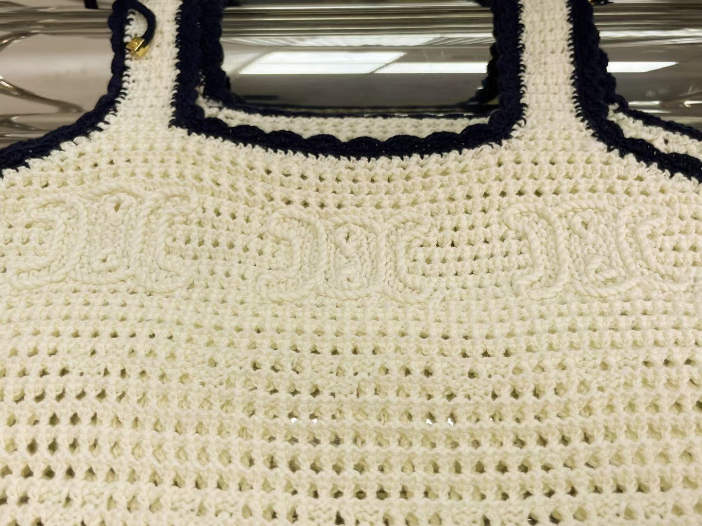 Arc de Triomphe hollow knitted suspender dress