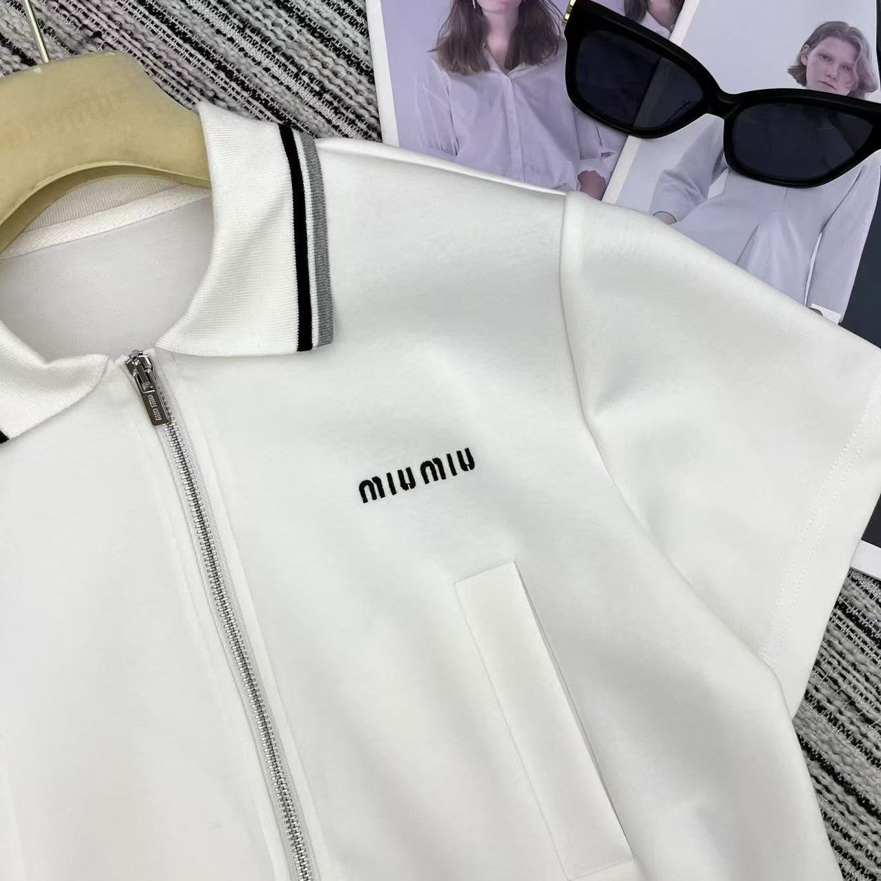 Lapel short sleeves with elastic waist short skirt suit