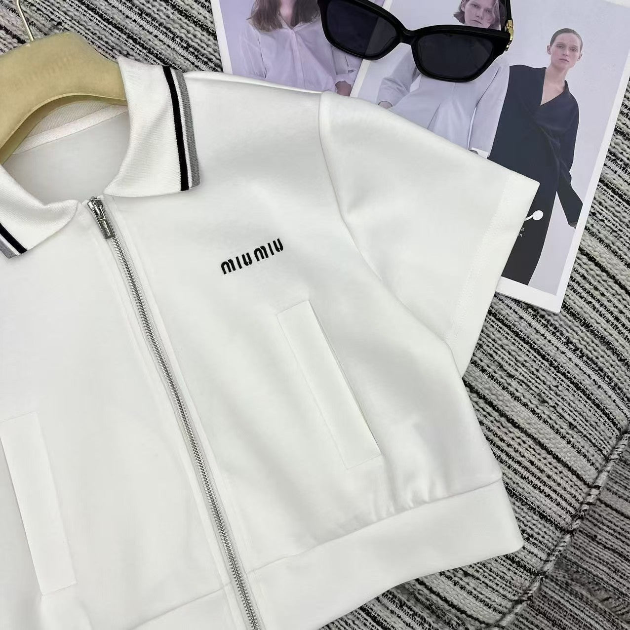 Lapel short sleeves with elastic waist short skirt suit