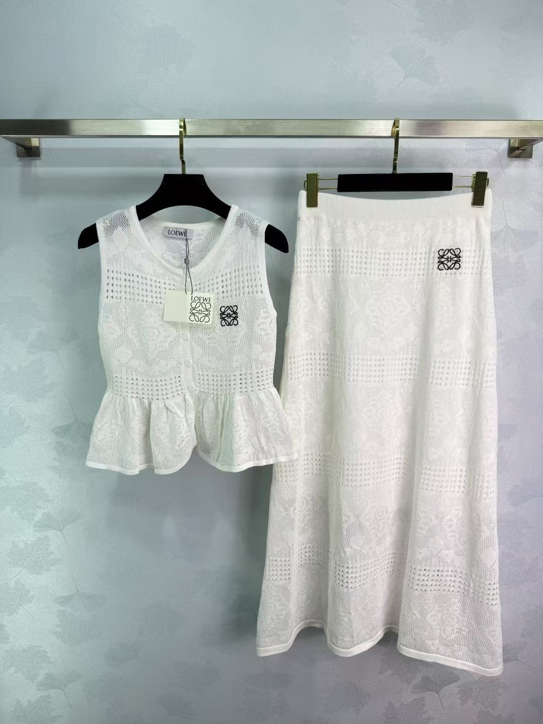 Sleeveless ruffled maxi dress set