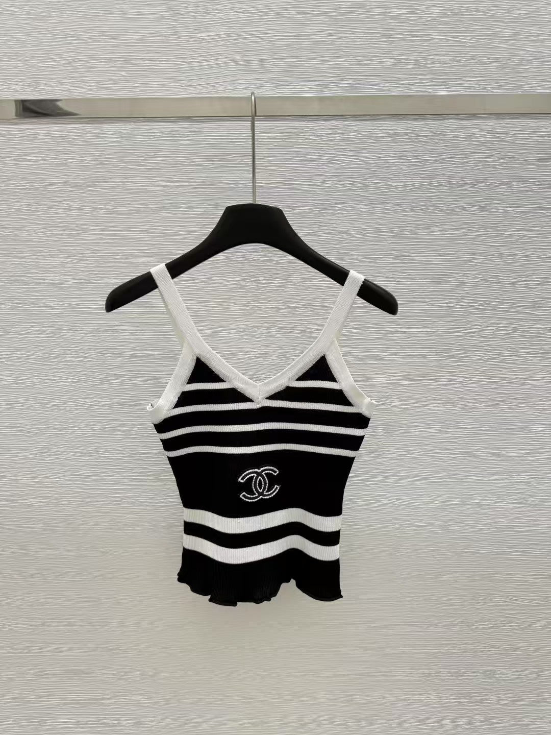 Striped knitted camisole