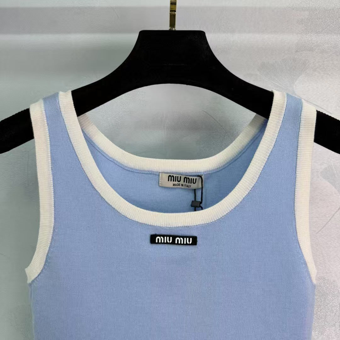 New spring and summer knitted vest classic letter logo