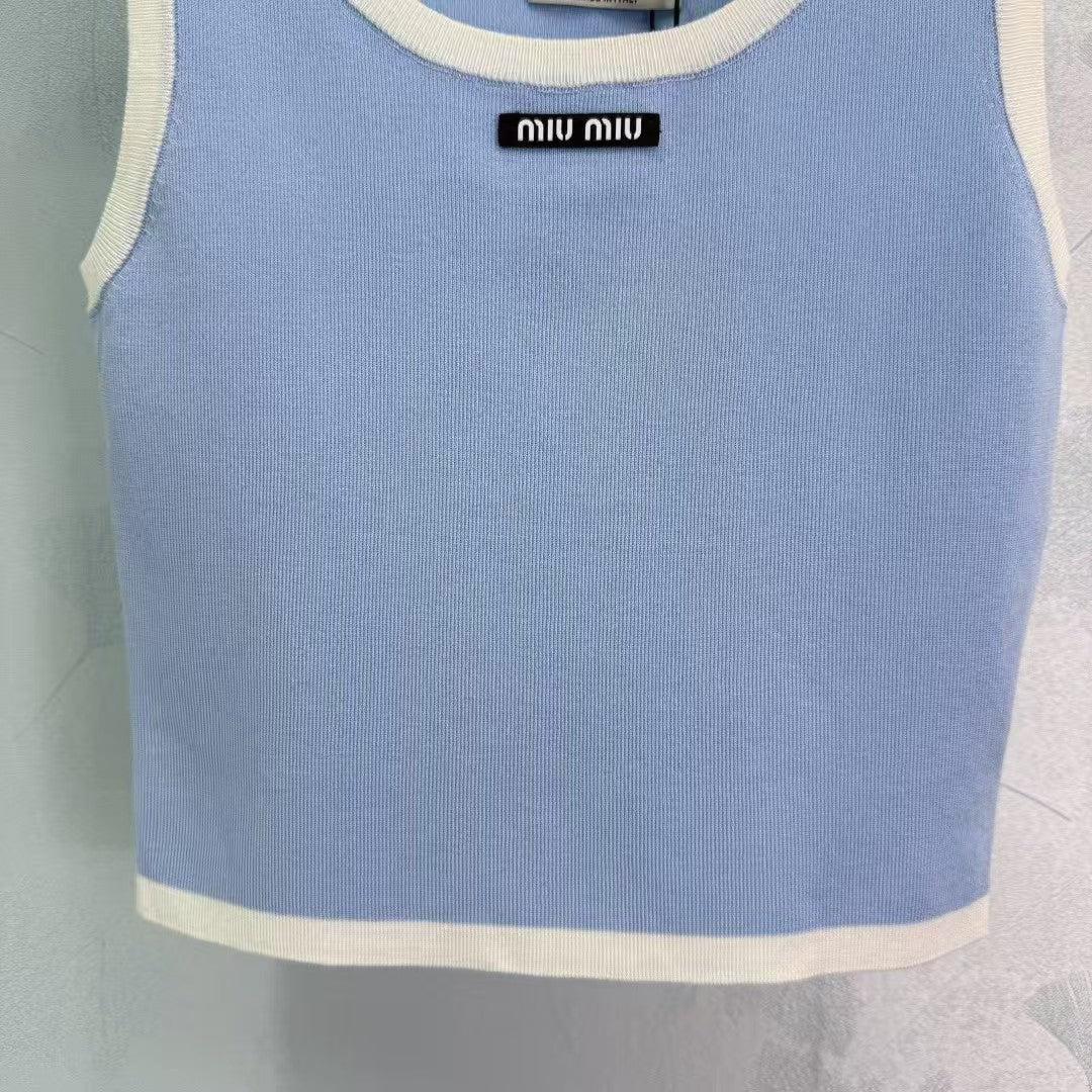 New spring and summer knitted vest classic letter logo