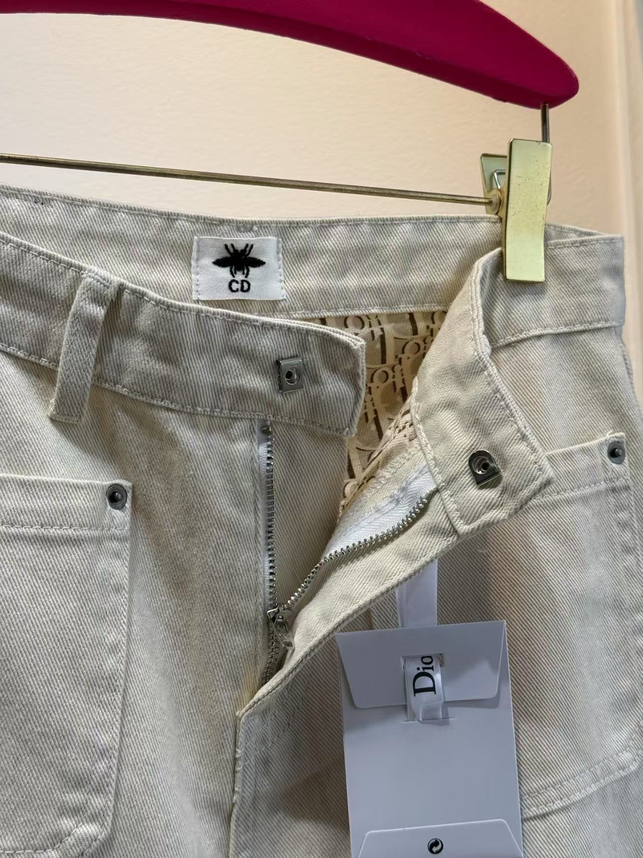Spring/Summer New Double Pocket Rolled Hem Jeans