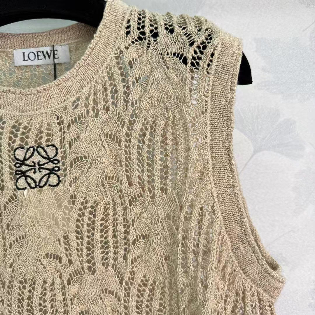 New spring and summer hollow knitted vest