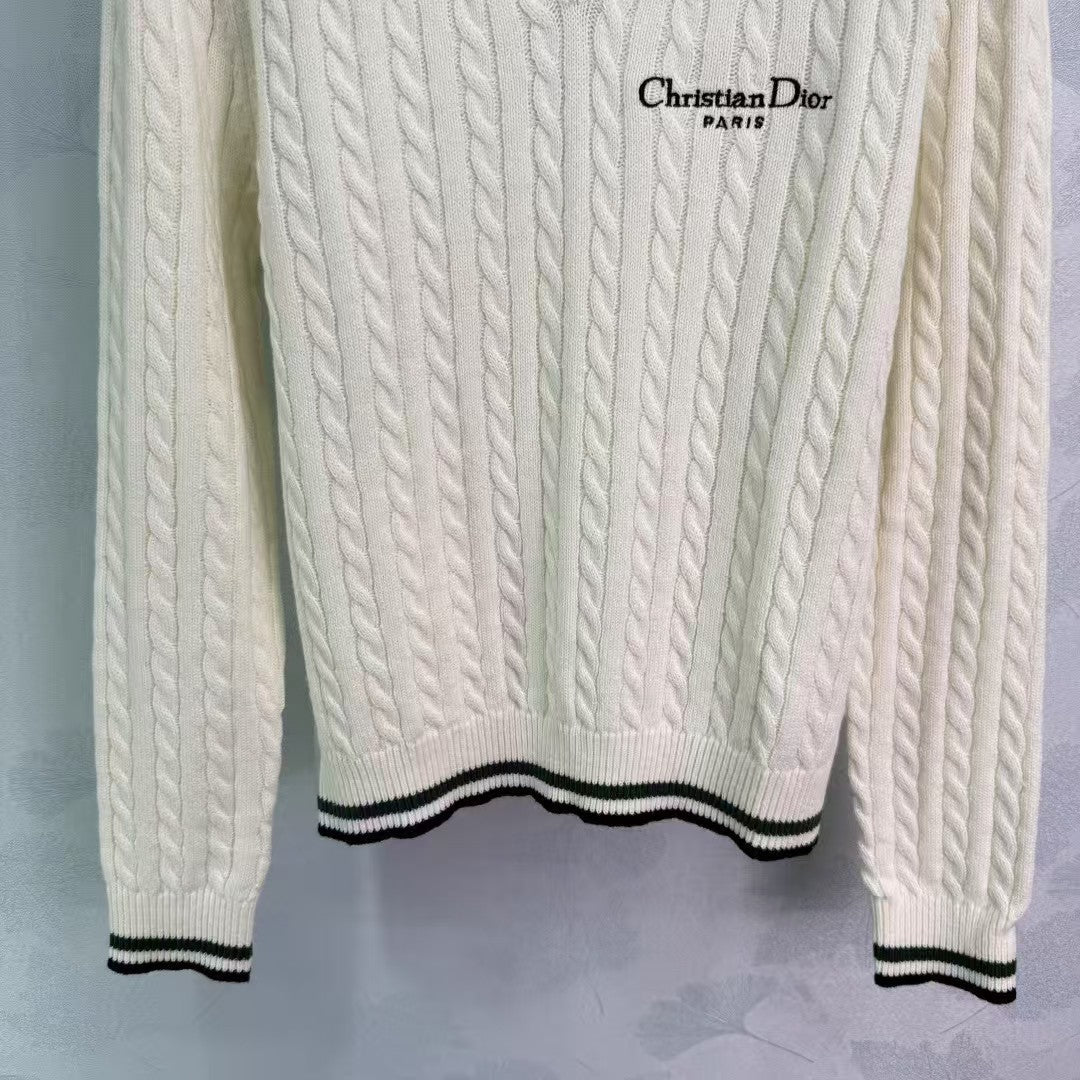 New V-neck knitted long sleeves