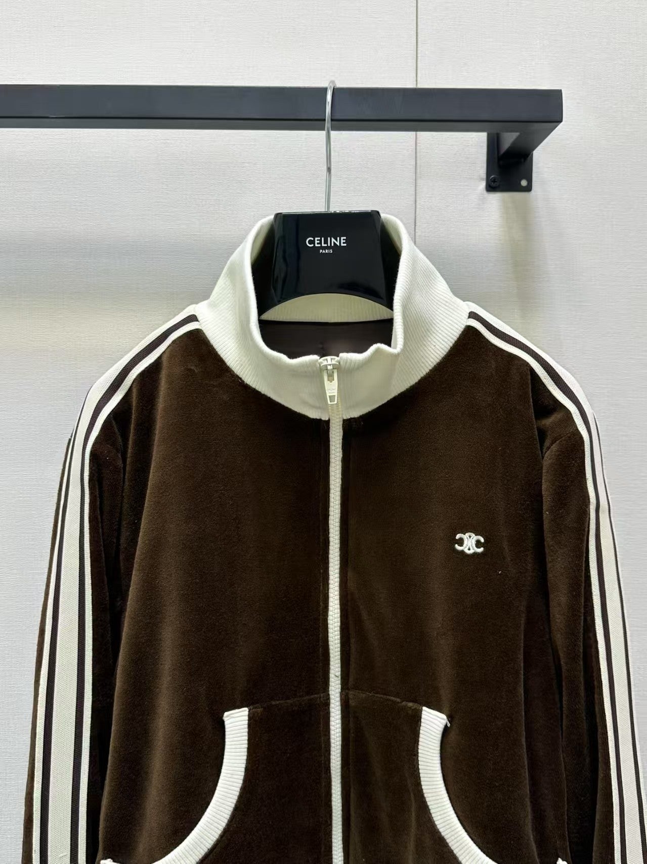 Arc de Triomphe Zipper Stand Collar Casual Jacket