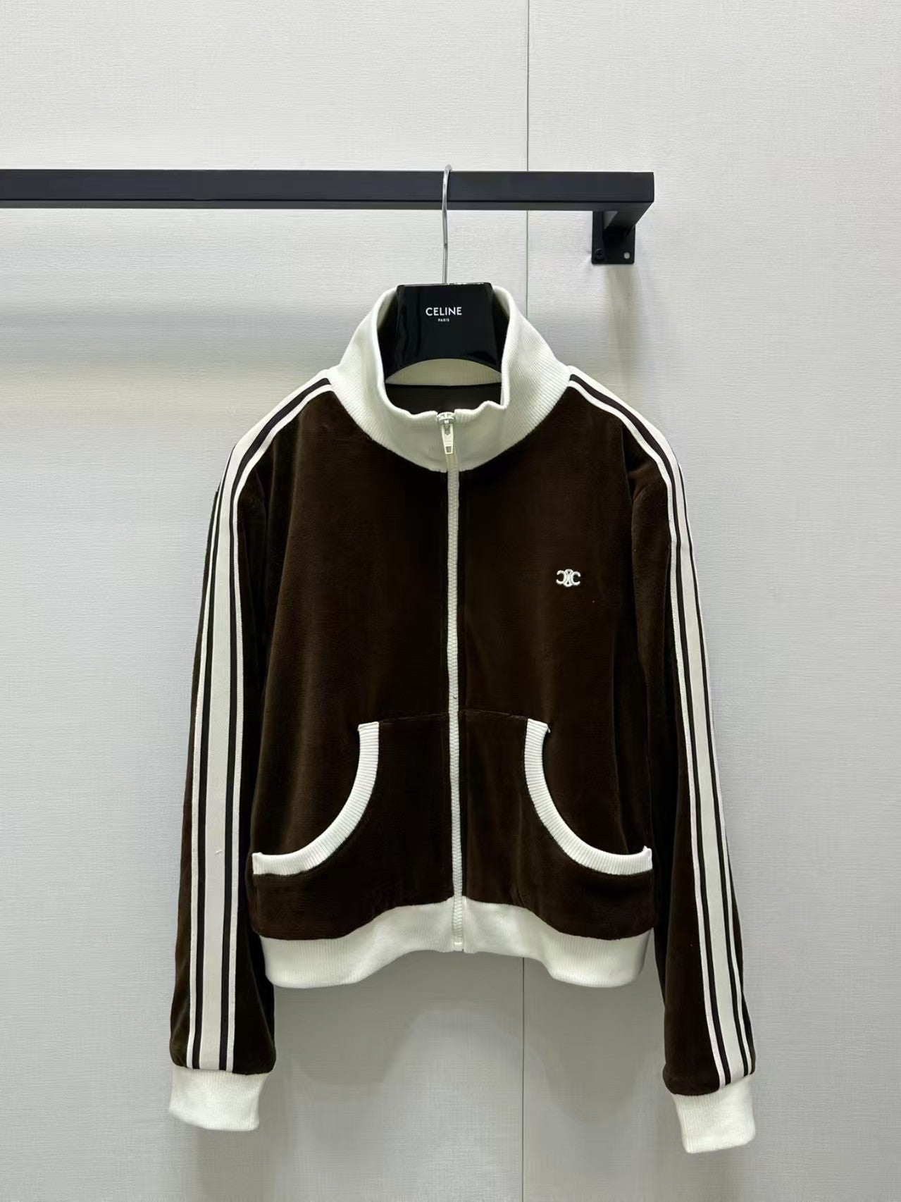 Arc de Triomphe Zipper Stand Collar Casual Jacket