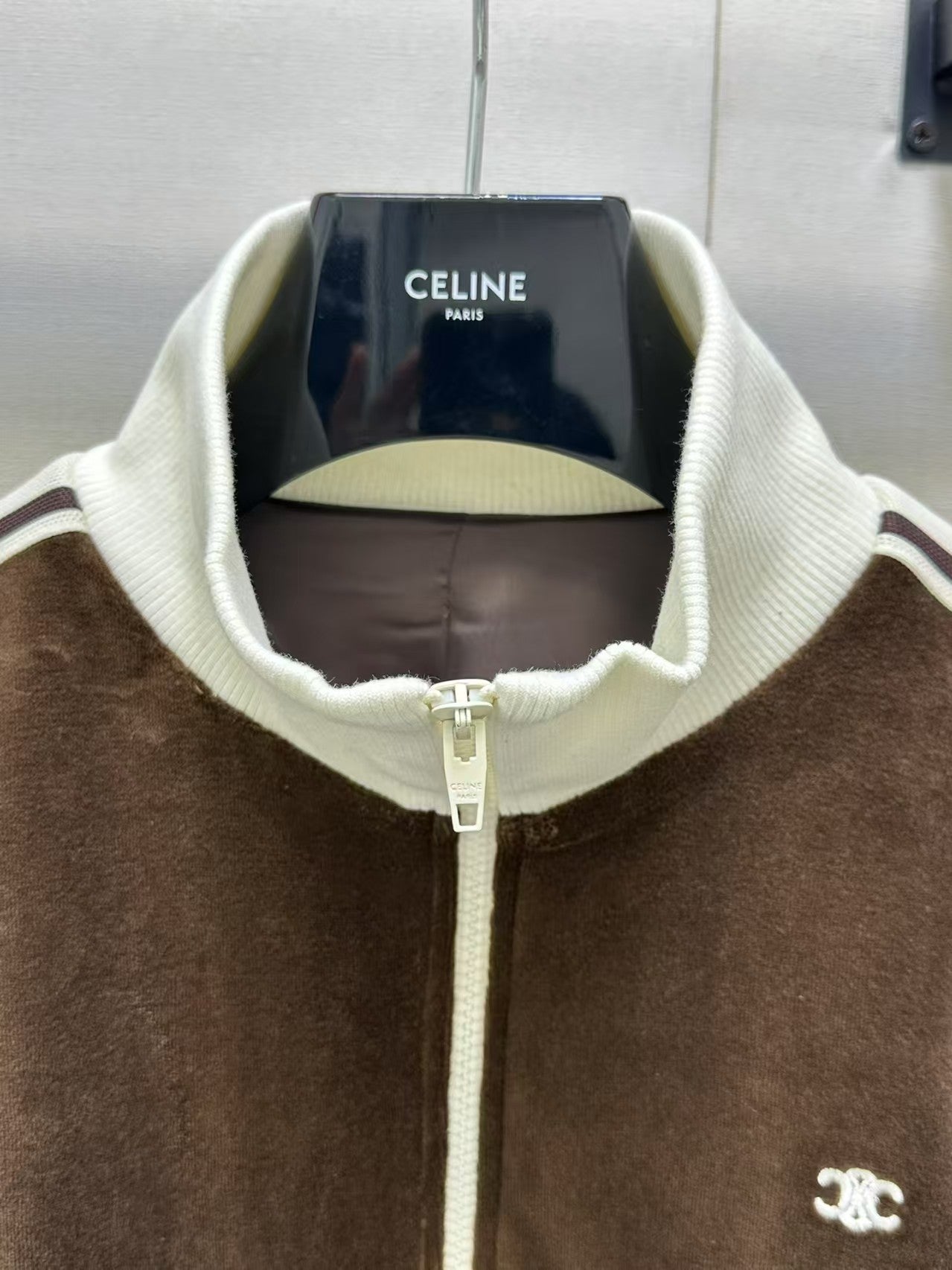 Arc de Triomphe Zipper Stand Collar Casual Jacket