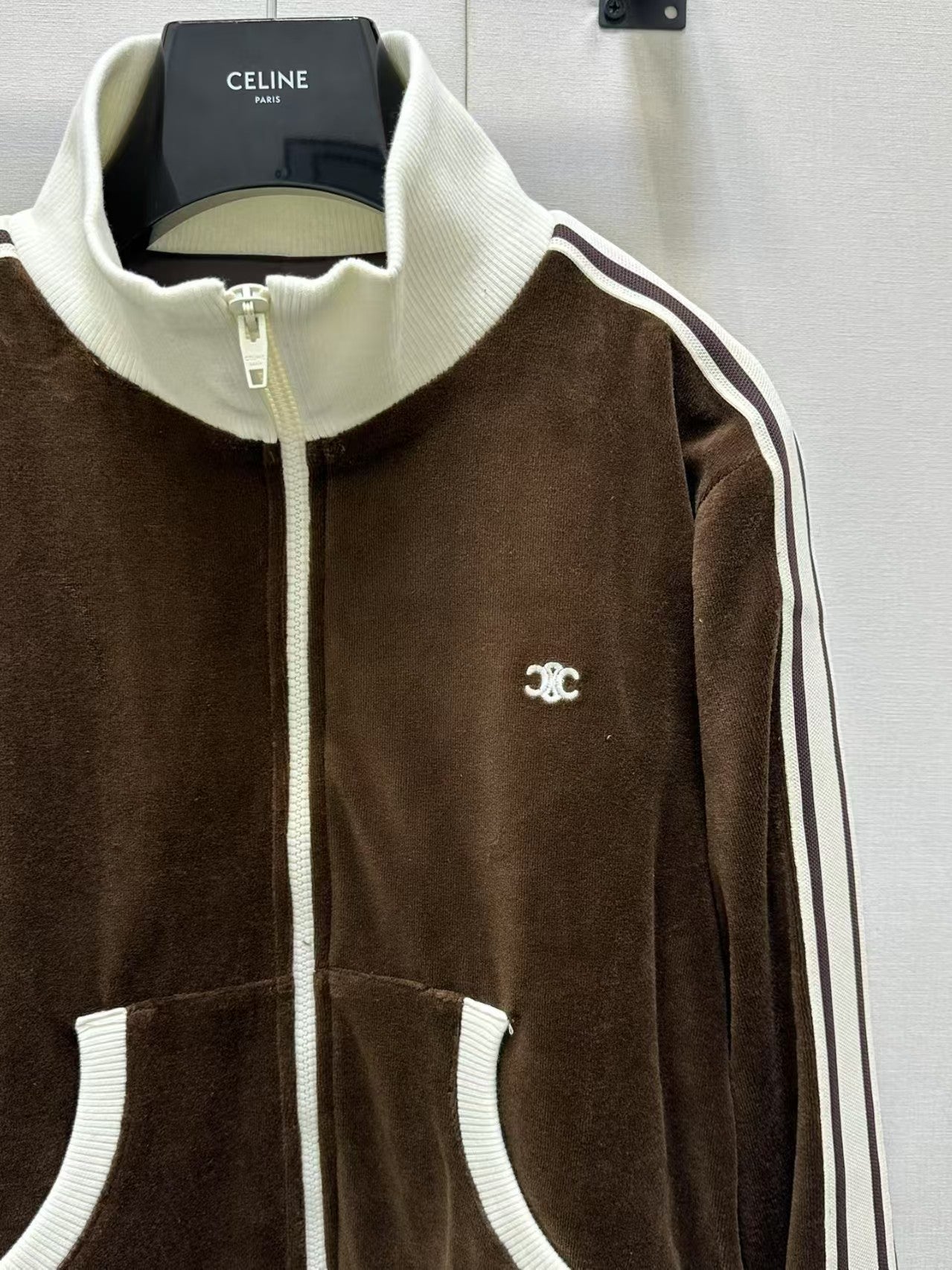 Arc de Triomphe Zipper Stand Collar Casual Jacket