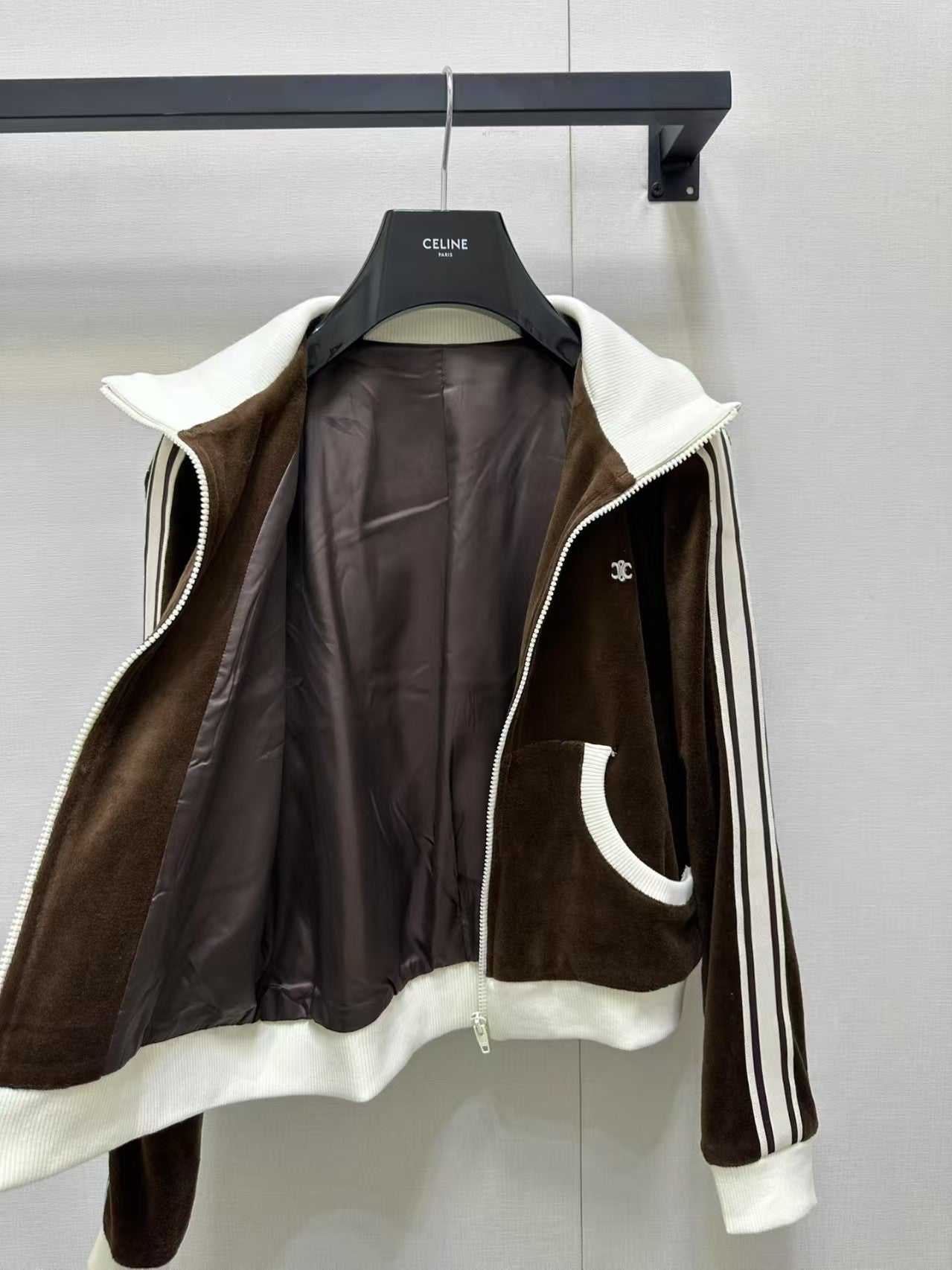 Arc de Triomphe Zipper Stand Collar Casual Jacket