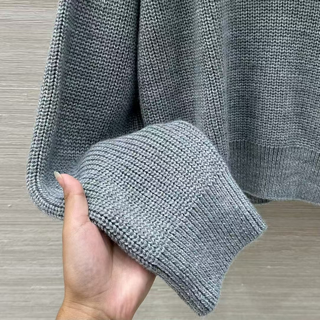 3D embroidered sweater