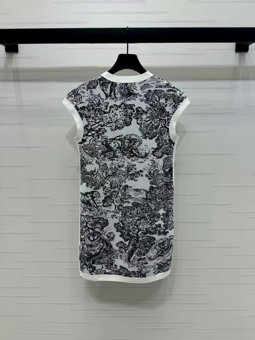 Jungle Jacquard Knit Vest Dress