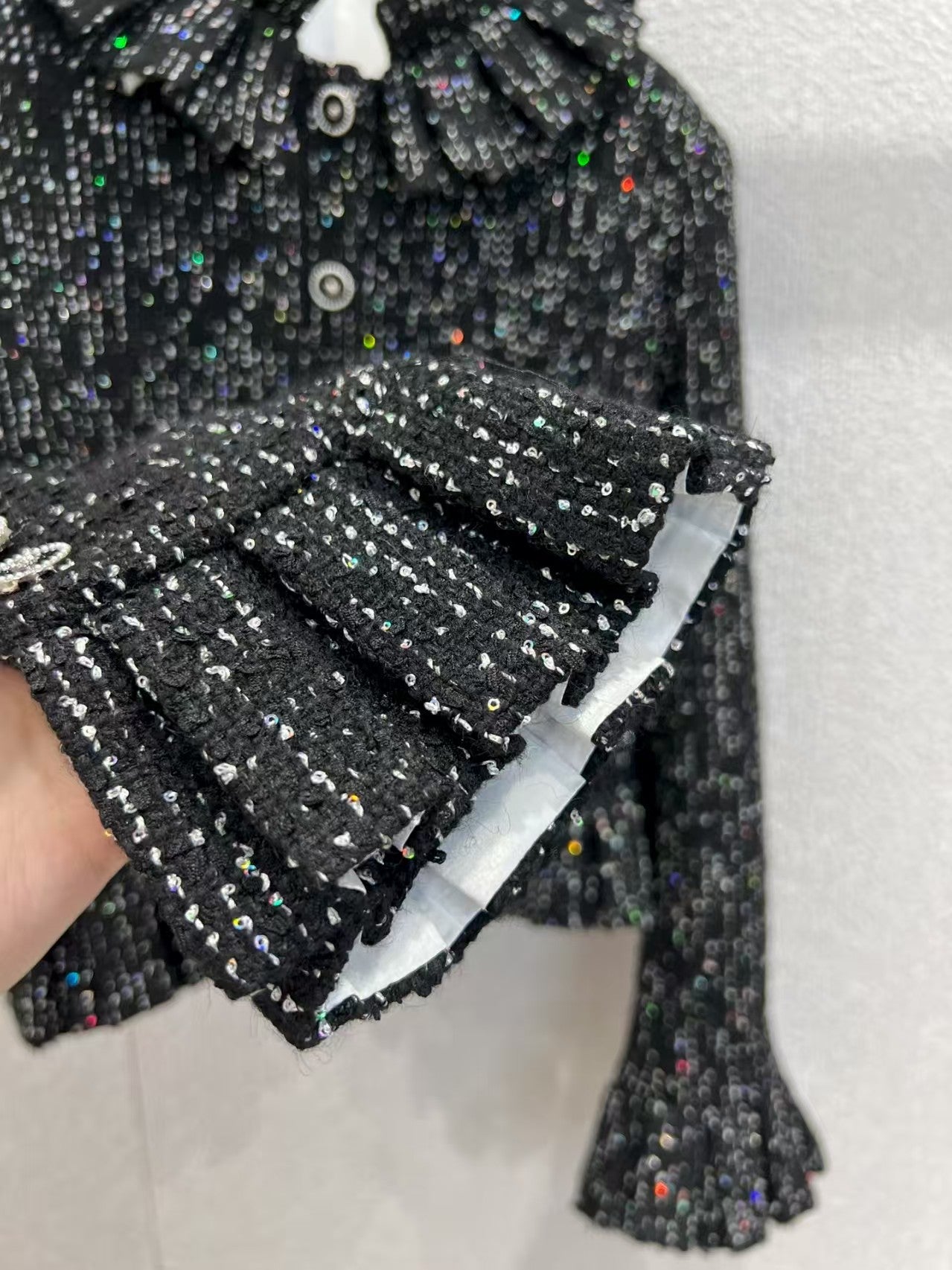New sequined ruffle jacket