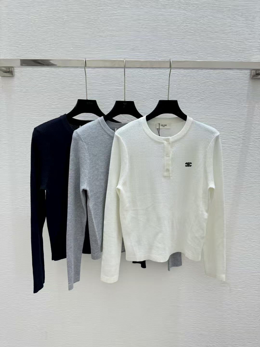 New Arc de Triomphe Pit Stripe Half Cardigan