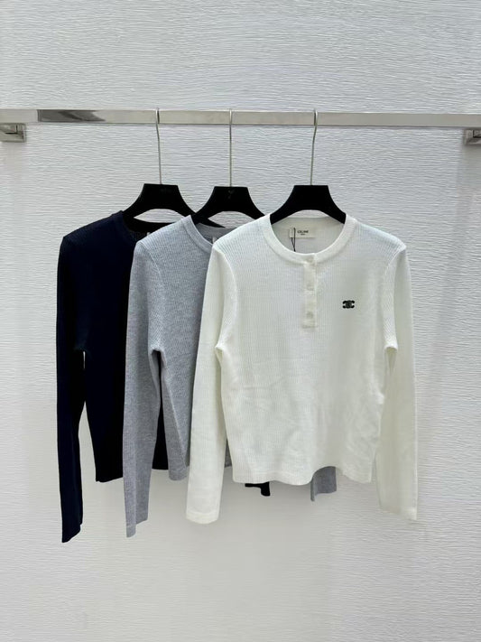 New Arc de Triomphe Pit Stripe Half Cardigan