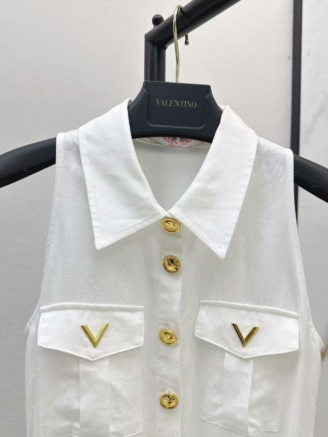 Latest Linen Lapel Sleeveless Dress