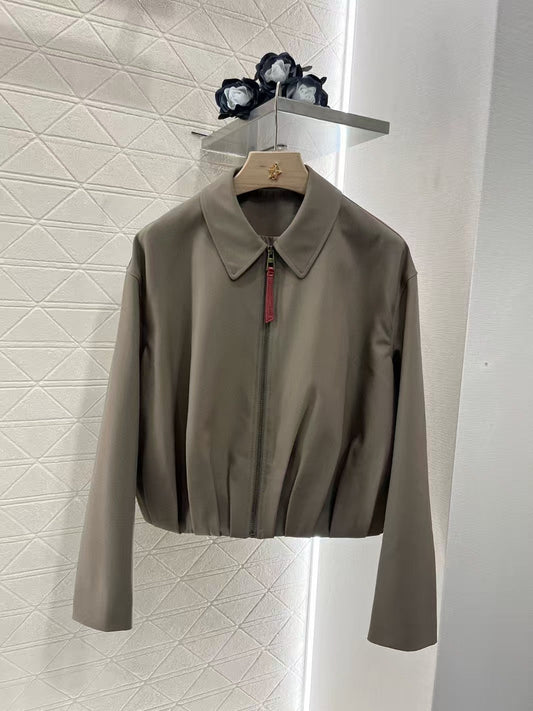 New zipper leather label jacket