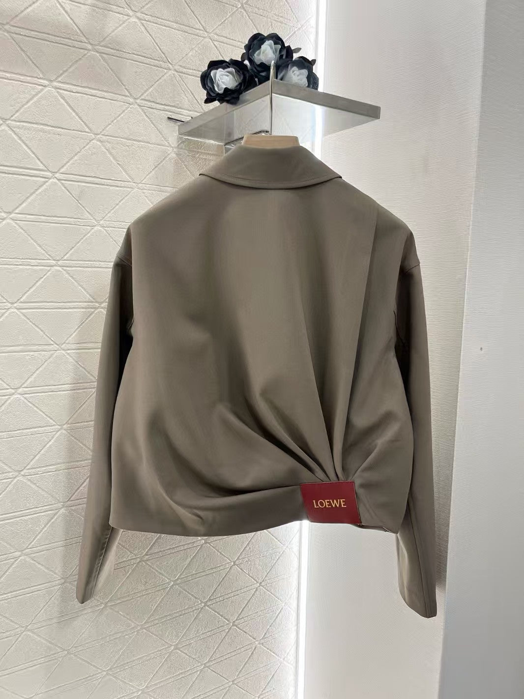 New zipper leather label jacket