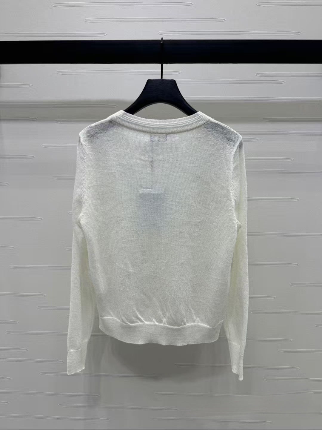 V-neck rhinestone knitted cardigan