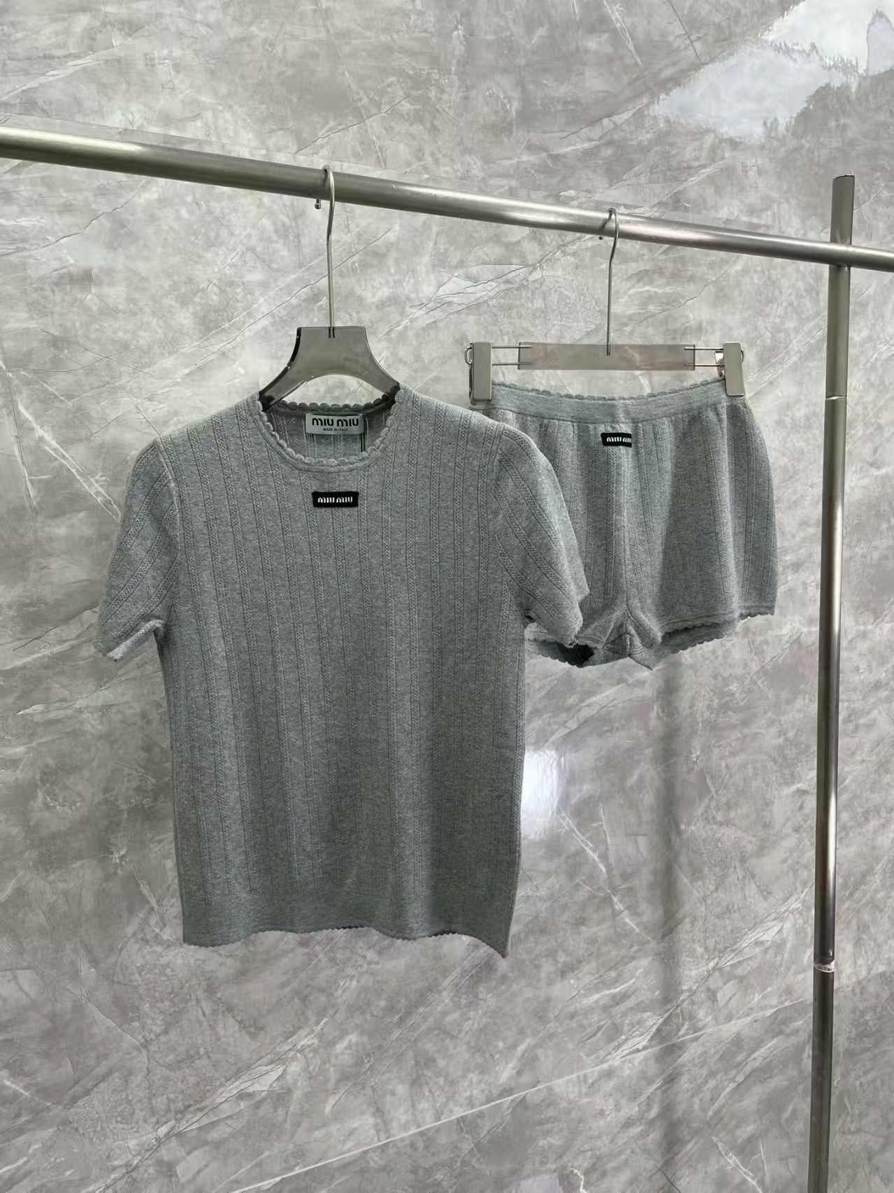 New knitted short sleeves + shorts