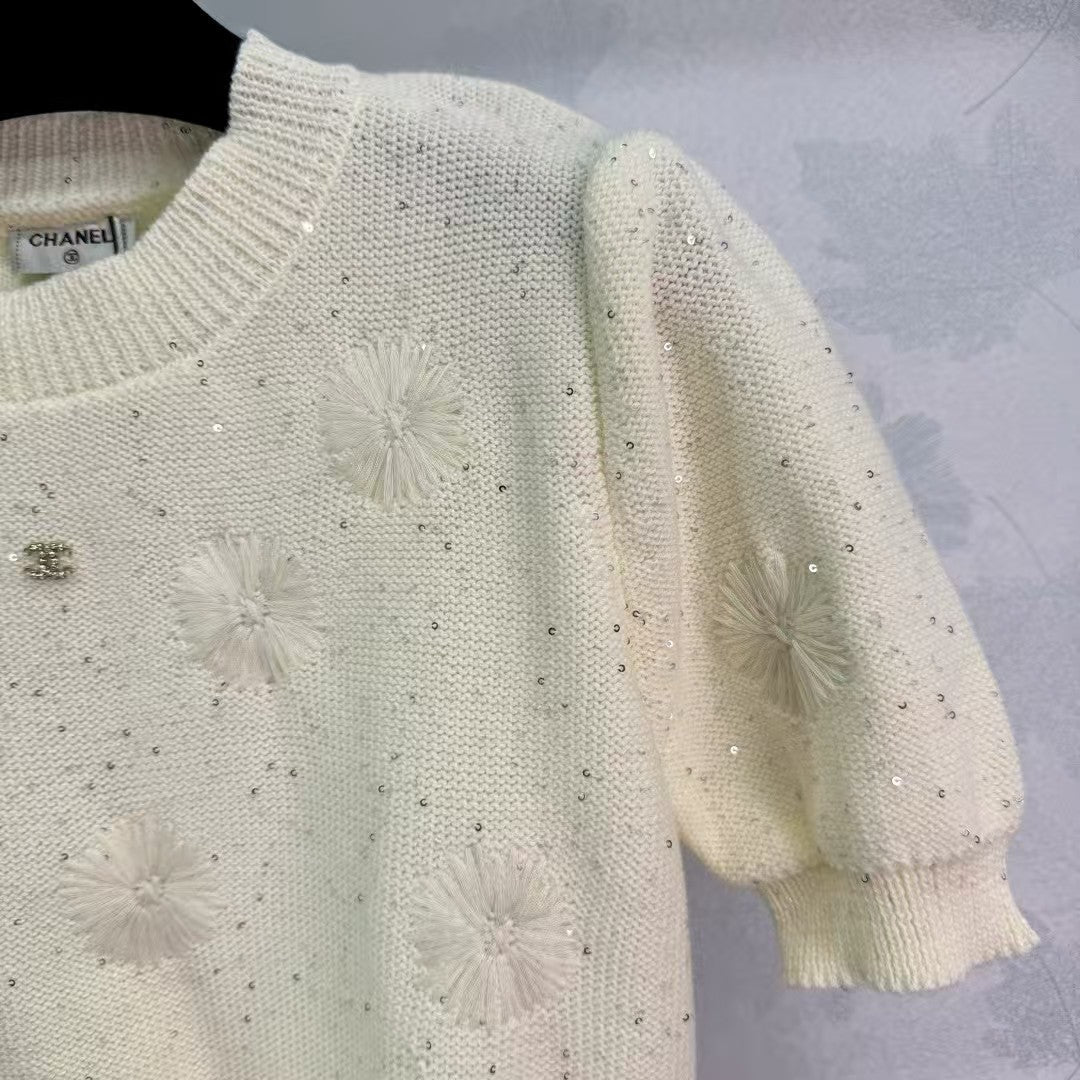 New summer knitted short sleeves