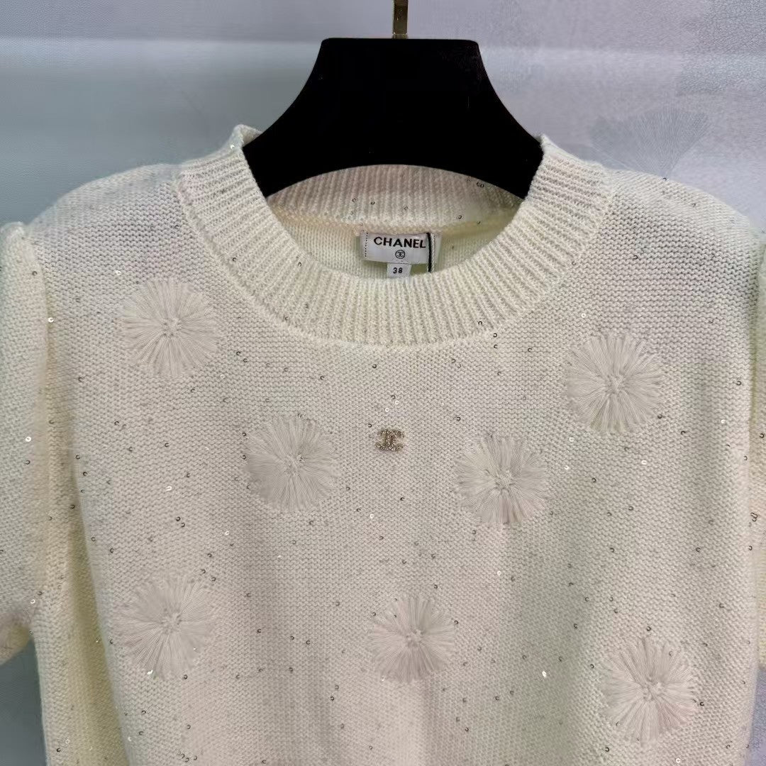 New summer knitted short sleeves