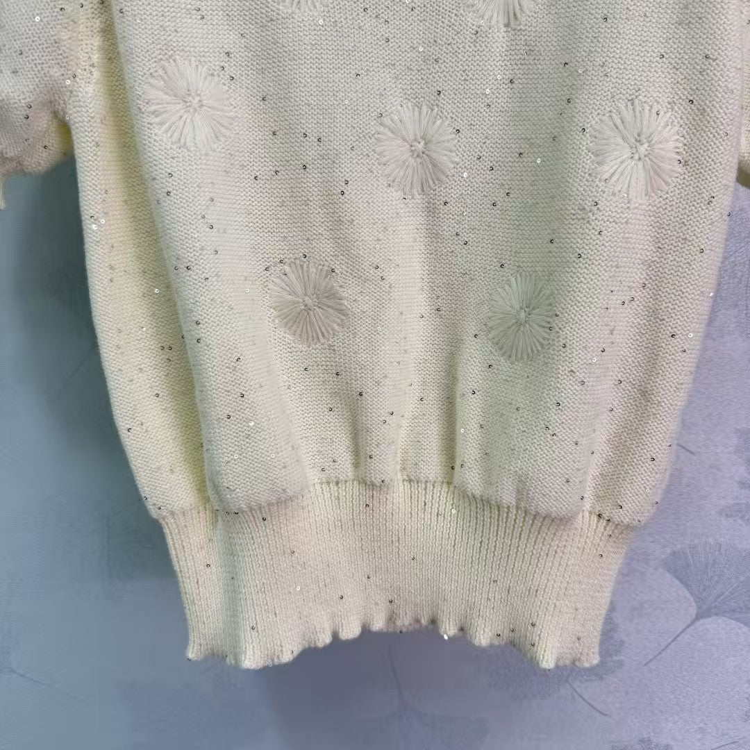 New summer knitted short sleeves