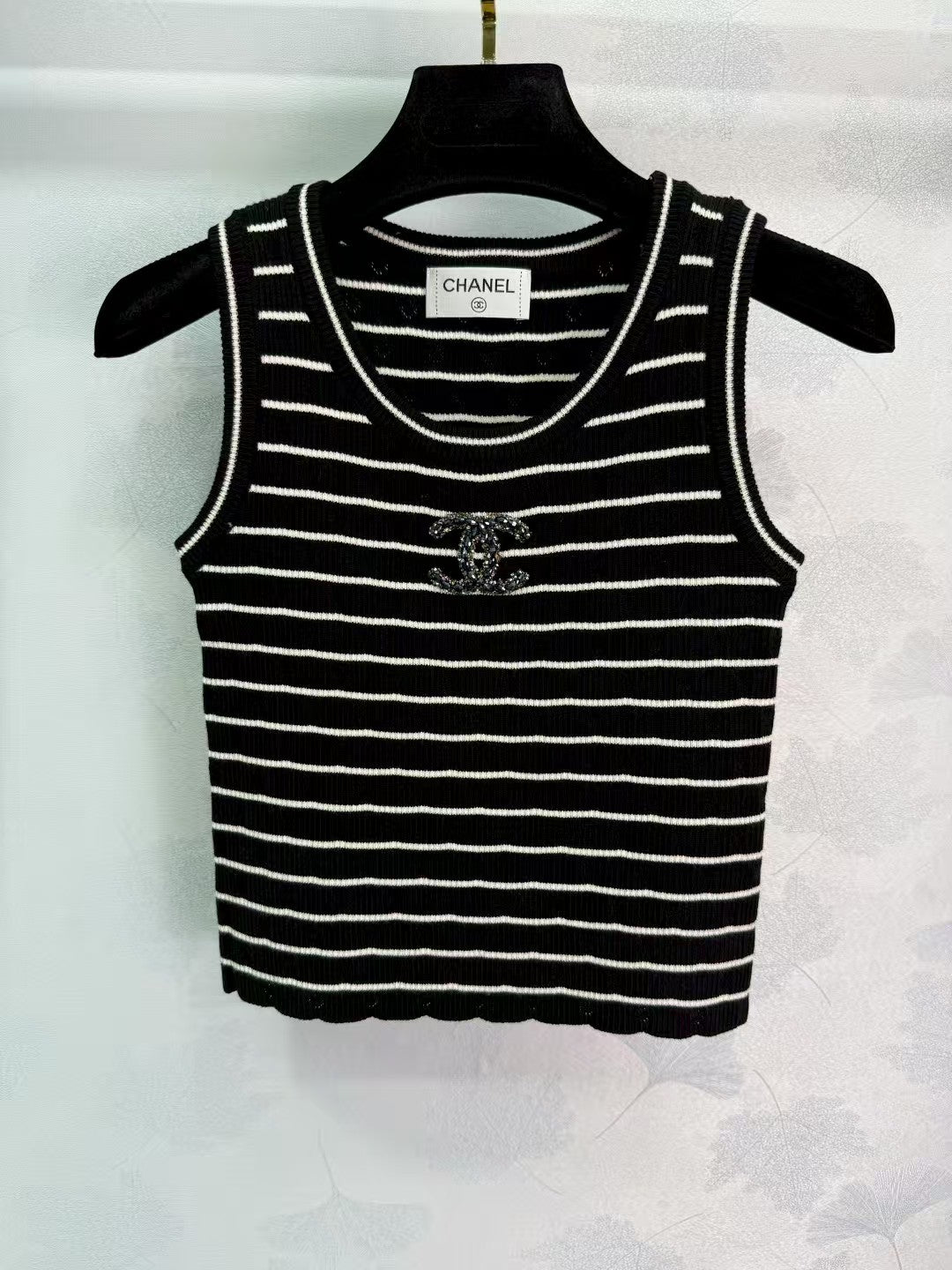 New Striped Crewneck Knitted Vest