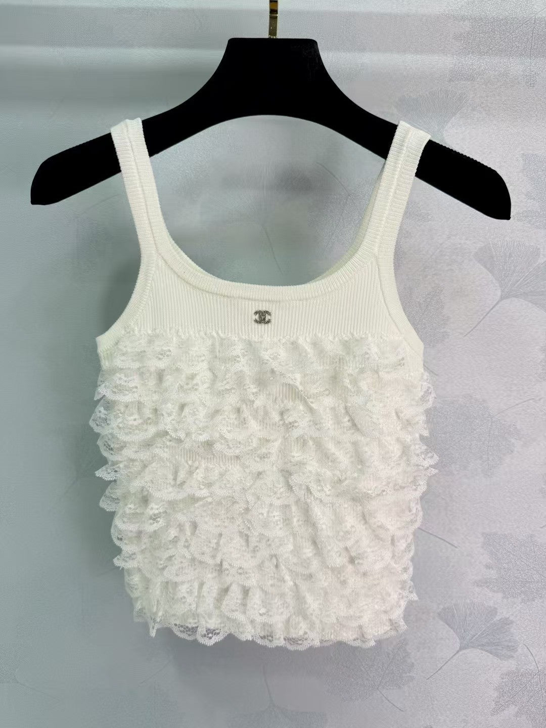New Lace Stitching Knitted Vest